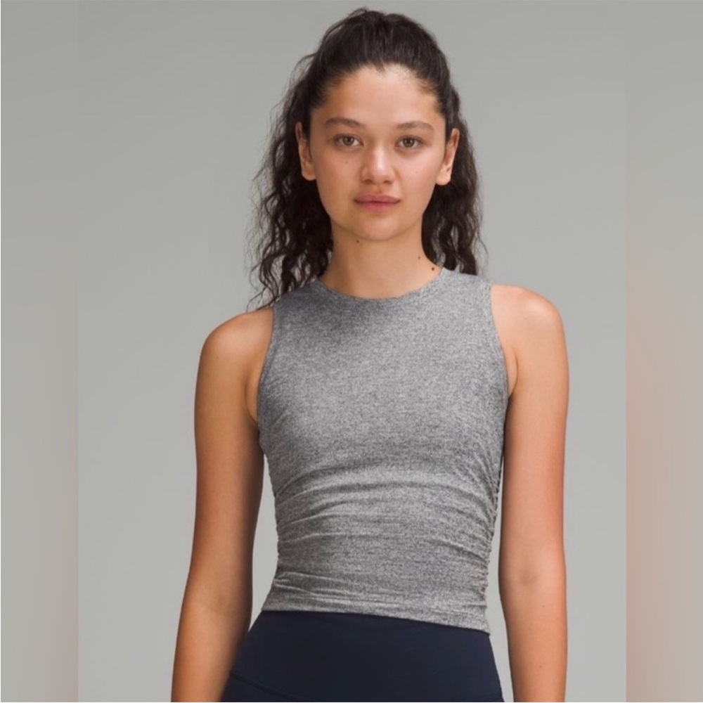Gray Lululemon License to Train Tight-Fit Tank Top